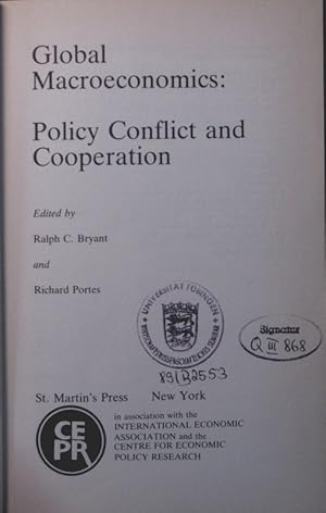 Immagine del venditore per Global macroeconomics policy conflict and cooperation venduto da Antiquariat Bookfarm