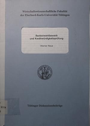 Bild des Verkufers fr Bankenwettbewerb und Kreditwrdigkeitsprfung zum Verkauf von Antiquariat Bookfarm