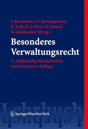 Imagen del vendedor de Besonderes Verwaltungsrecht. (Springers Kurzlehrbcher der Rechtswissenschaft). a la venta por Antiquariat Bookfarm