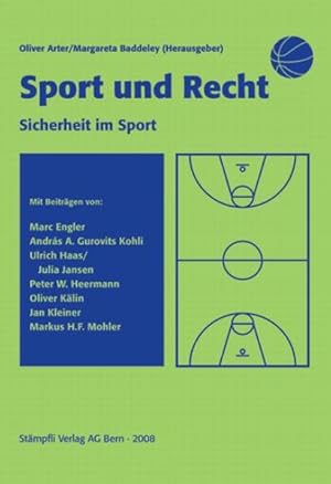 Bild des Verkufers fr Sport und Recht, 5. Tagungsband: Sicherheit im Sport. Sicherheit im Sport. zum Verkauf von Antiquariat Bookfarm