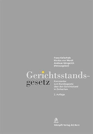 Imagen del vendedor de Gerichtsstandsgesetz: Kommentar zum Bundesgesetz ber den Gerichtsstand in Zivilsachen. Kommentar zum Bundesgesetz ber den Gerichtsstand in Zivilsachen. a la venta por Antiquariat Bookfarm