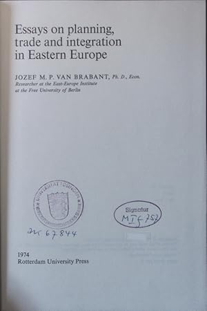 Seller image for Essays on planning, trade and integration in eastern Europe for sale by Antiquariat Bookfarm