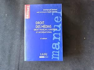 Imagen del vendedor de Droit des medias: Droit francais, europeen et international. a la venta por Antiquariat Bookfarm