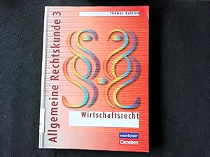 Immagine del venditore per Allgemeine Rechtskunde / Wirtschaftsrecht. Band 3. venduto da Antiquariat Bookfarm