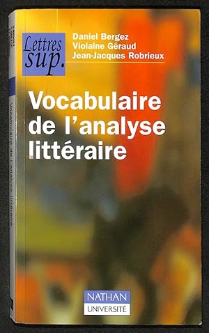 Image du vendeur pour Vocabulaire de l'analyse littraire mis en vente par Els llibres de la Vallrovira