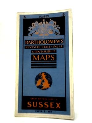 Imagen del vendedor de Bartholomew's Revised ''Half-Inch'' To One Mile Contoured Map Sheet 6: Sussex a la venta por World of Rare Books