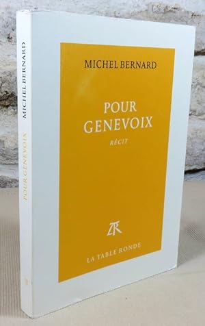 Image du vendeur pour Pour Genevoix. mis en vente par Latulu