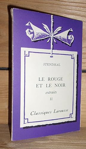 Seller image for LE ROUGE ET LE NOIR II : Extraits for sale by Planet's books