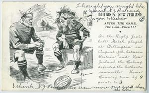 Britain v New Zealand / After the Game/The Lion - Phew!!! Postcard