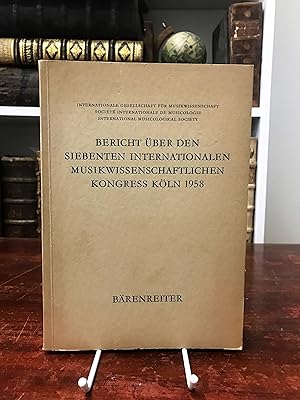 Bild des Verkufers fr Bericht ber den siebenten internationalen musikwissenschaftlichen Kongress Kln 1958. zum Verkauf von Antiquariat Seibold