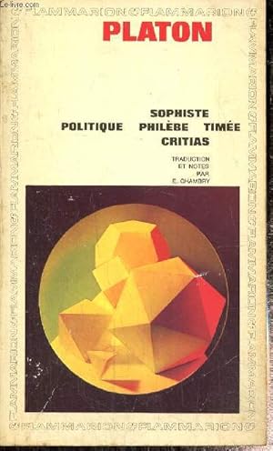 Immagine del venditore per Sophiste - Politique - Philbe - Time - Critias venduto da Le-Livre