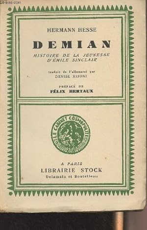 Imagen del vendedor de Demian - Histoire de la jeunesse d'Emile Sinclair - "Le cabinet cosmopolite" n49 - (Edition originale) a la venta por Le-Livre