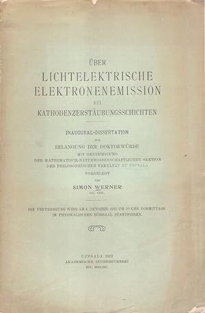 Über lichtelektrische Elektronenemission bei Kathodenzerstäubungsschichten. (Dissertation).