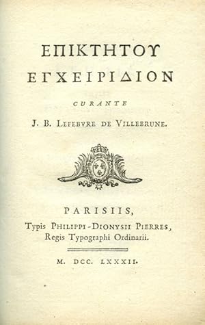 Enchiridion, sive totius Philosophiae Moralis Epitome castigatissima.