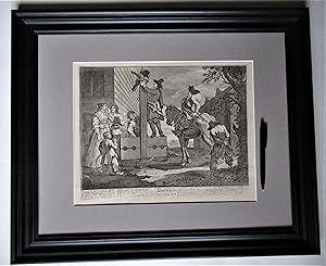 William Hogarth, Hudibras Triumphant, antique print from the original plate engraved 1726