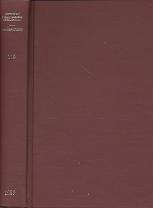 Bild des Verkufers fr Transactions of the American Philological Association. Vol. 119. zum Verkauf von Fundus-Online GbR Borkert Schwarz Zerfa