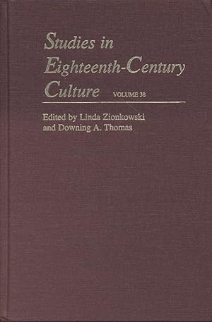 Bild des Verkufers fr Studies in Eighteenth-Century Culture. Vol. 38. zum Verkauf von Fundus-Online GbR Borkert Schwarz Zerfa