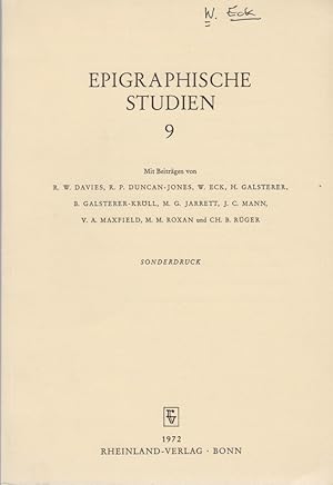 Immagine del venditore per Die Laufbahn des L. Antonius Albus, Suffektkonsul unter Hadrian. [Aus: Epigraphische Studien 9]. venduto da Fundus-Online GbR Borkert Schwarz Zerfa