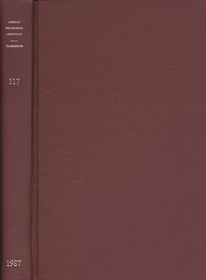 Bild des Verkufers fr Transactions of the American Philological Association. Vol. 117. zum Verkauf von Fundus-Online GbR Borkert Schwarz Zerfa