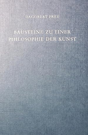 Bild des Verkufers fr Bausteine zu einer Philosophie der Kunst. zum Verkauf von Antiquariat Bookfarm