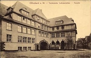Bild des Verkufers fr Ansichtskarte / Postkarte Offenbach am Main Hessen, Technische Lehranstalten, Fassade zum Verkauf von akpool GmbH