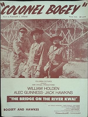 Bild des Verkufers fr The Bridge on the River Kwai Sheet Music 1958 William Holden. Alec Guinness zum Verkauf von AcornBooksNH