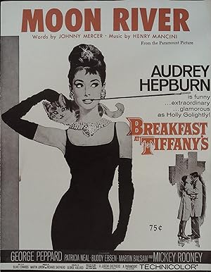 Bild des Verkufers fr Breakfast at Tiffany's Sheet Music 1961 Audrey Hepburn, George Peppard zum Verkauf von AcornBooksNH