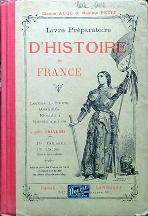 Bild des Verkufers fr Livre preparatoire d'histoire de France zum Verkauf von Librodifaccia