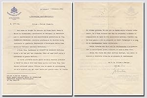 Typed letter signed WW II. dated "confidenziale"