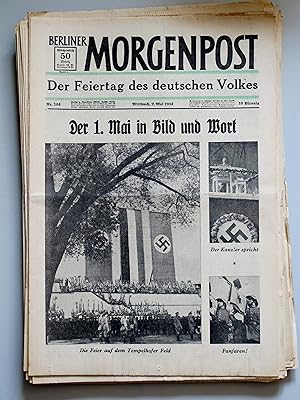 Berliner Morgenpost. Konvolut von 66 Ausgaben vom 7. April bis 25. Dezember 1934.