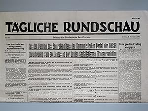 Tägliche Rundschau. Zeitung für die deutsche Bevölkerung. 1. Jahrgang, Nr. 148. 2. November 1945.