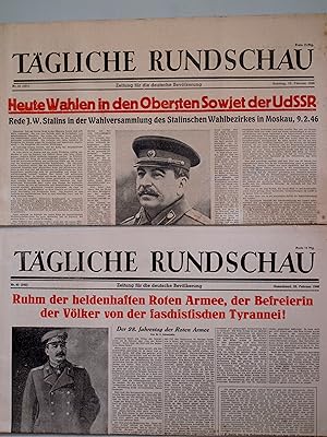 Tägliche Rundschau. Zeitung für die deutsche Bevölkerung. 2. Jahrgang, Nr. 34 und 45. Zwei Ausgaben