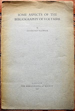 Some Aspects Of The Bibliography Of Voltaire