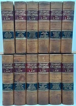 Chadman's Cyclopedia of Law: Embracing the Branches of American Jurisprudence. 12 volumes complete.