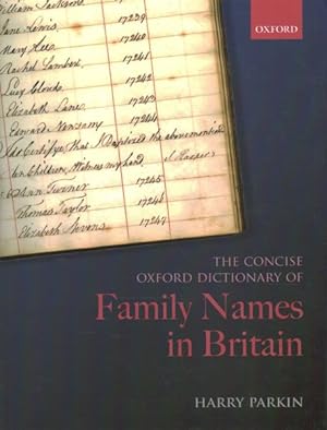 Immagine del venditore per Concise Oxford Dictionary of Family Names in Britain venduto da GreatBookPricesUK