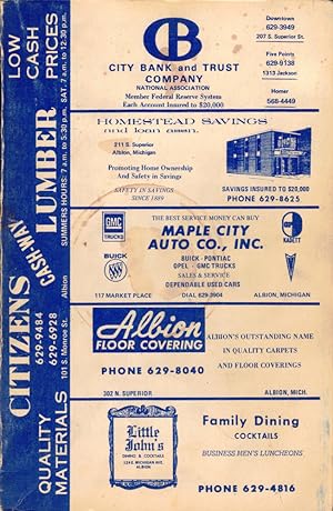 Johnson's 1974 Special Residential Edition of the Albion, Michigan City Directory