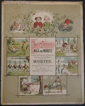 Bild des Verkufers fr Zwei Streiche von Max und Moritz in schne und bekannte Musik gesetzt und seinem Freunde Max gewidmet von Moritz. Op. 7. No 1. Erster Streich. zum Verkauf von Antiquariat Rainer Schlicht