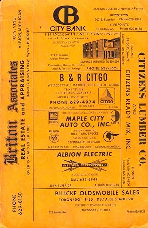 Albion Michigan 1971 Classified Business Directory