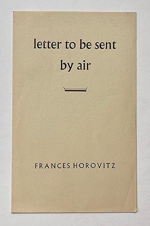 Seller image for Letter to Be Sent By Air for sale by George Ong Books
