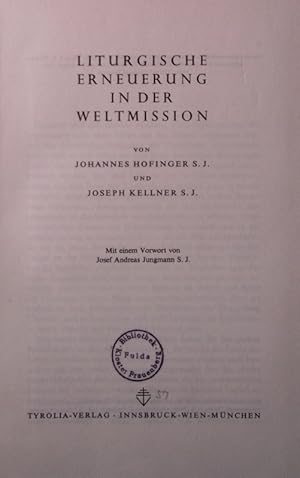 Imagen del vendedor de Liturgische Erneuerung in der Weltmission? a la venta por Antiquariat Bookfarm