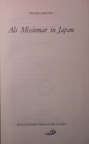 Imagen del vendedor de Als Missionar in Japan. a la venta por Antiquariat Bookfarm