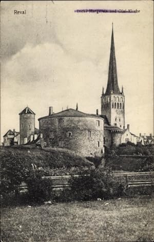 Ansichtskarte / Postkarte Tallinn Reval Estland, Dicke Margarete, Olai-Kirche