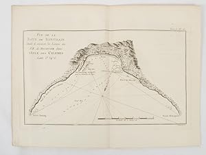 Vue de la Baye de Bonthain située à environ 30. lieues au S.E. de Macassar dans l'Isle des Celebe...