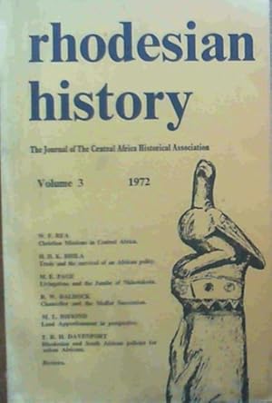 Bild des Verkufers fr Rhodesian History zum Verkauf von Chapter 1