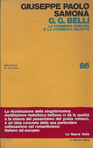 G.G. Belli: la commedia romana e la commedia celeste