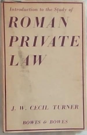 Imagen del vendedor de Introduction to the Study of Roman Private Law a la venta por Chapter 1