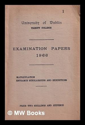 Immagine del venditore per University of Dublin: Examination Papers 1966 venduto da MW Books