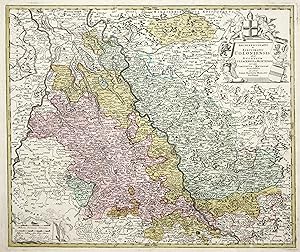 Kupferstich- Karte, b. J. B. Homann, "Archiepiscopatus et Electoratus Coloniensis ut et Ducatum I...