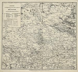 Lithografie- Karte, v. Kneisel n. Renner f. Müller, "Charte vom königlich preussischen Regierungs...