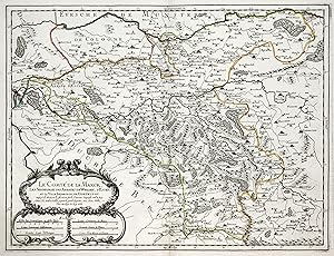 Bild des Verkufers fr Kupferstich- Karte, v. Sanson b. Jaillot, "Le Comt de La Marck, Les Seigneuries des Abbayes de Werden, D'Essen, et de la Ville Imperiale de Dortmundt". zum Verkauf von Antiquariat Clemens Paulusch GmbH